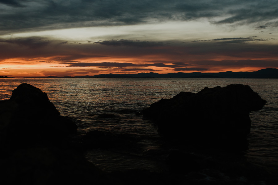 zachód słońca nad morzem, Chorwacja