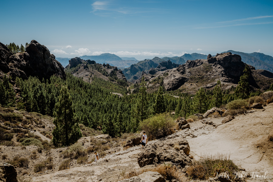 panorama from the trail to Roque Nublo