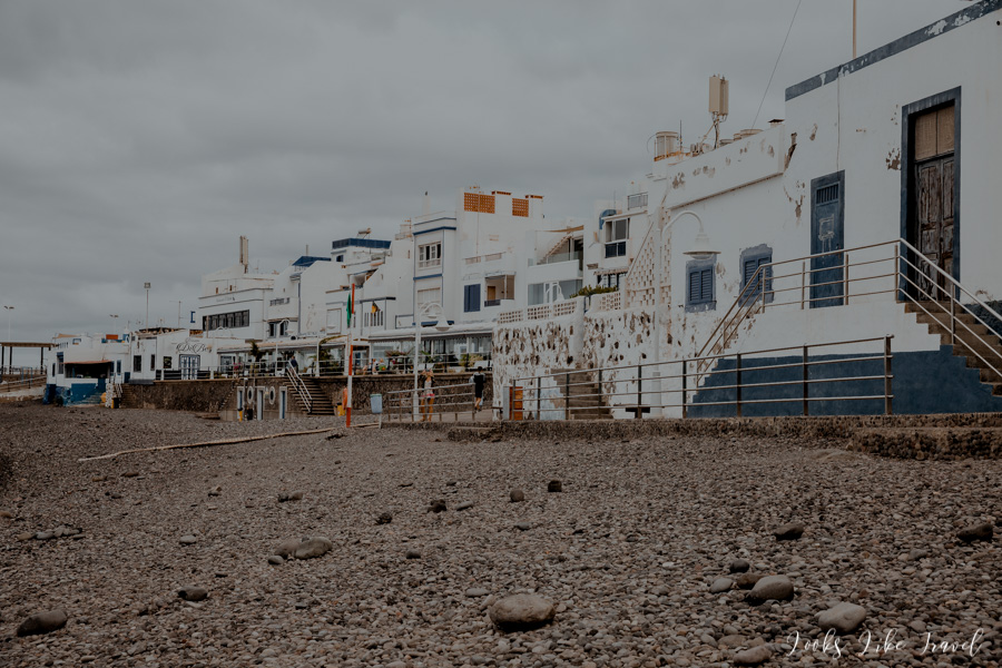 white-blue houses in Puerto de las Nieves