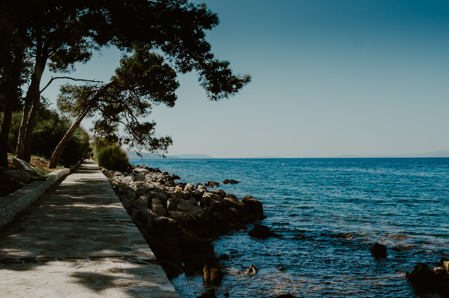 Supetar, a promenade by the sea