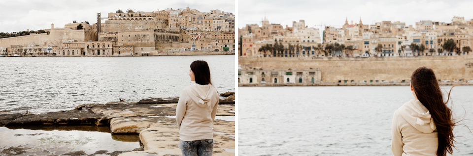 Malta, Birgu, view of Valetta city